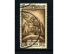 1935 - REGNO - LOTTO/43371 - POSTA AEREA - 50+50 Cent. PRO MILIZIA - USATO