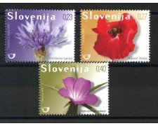 2009 - SLOVENIA - FIORI DI CAMPO 3v. - NUOVI - LOTTO/34401