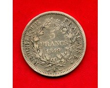 1849 - FRANCIA - LOTTO/M39162 - 5 FRANCHI ARGENTO