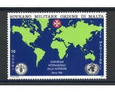 1992 - SOVRANO MILITARE DI MALTA - LOTTO/39238 - NUTRIZIONE - NUOVO