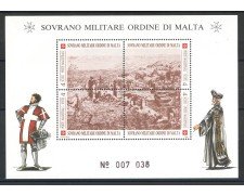 1993 - SOVRANO MILITARE DI MALTA - LOTTO/39249F - ANTICHE FORTEZZE -  FOGLIETTO NUOVO