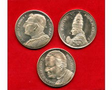 1975/1978 - VATICANO - LOTTO/M43542 - INSIEME DI 3 MEDAGLIE  EFFIGIE DI PAPI ARGENTATE