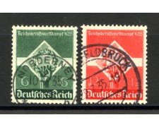 1935 - GERMANIA REICH - GIOVENTU' OPERAIA 2v. - USATI - LOTTO/37493