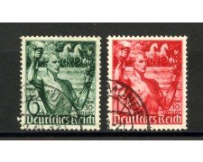1938 - GERMANIA REICH - REGIME  2v. - USATI - LOTTO/37504