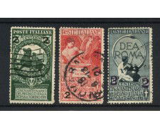 1913 - REGNO - LOTTO/47378 - UNITA' D'ITALIA SOPRASTAMPATI  3v. USATI