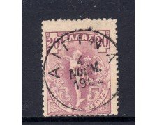 1901 - GRECIA - 20 l. LILLA MERCURIO - USATO - LOTTO/32296