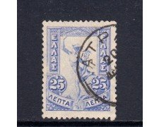1901 - GRECIA - 25 l. OLTREMARE MERCURIO - USATO - LOTTO/32297