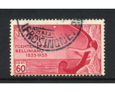 1935 - REGNO - 60 CENT. POSTA AEREA - VINCENZO BELLINI - USATO