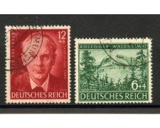 1943 - GERMANIA REICH - PETER ROSEGGER 2v. - USATI - LOTTO/37524