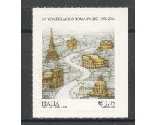 2016 - REPUBBLICA - GEMELLAGGIO ROMA PARIGI - NUOVO - LOTTO/36983