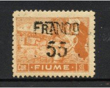 1919/20 - FIUME - LOTTO/42309 - 55 SU 1 CORONA OCRA - NUOVO