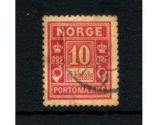 1889 - NORVEGIA - LOTTO/43602 - 10 ore SEGNATASSE  - USAT0