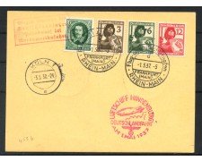 1937 - GERMANIA - LOTTO/42382 - ZEPPELIN DIRIGIBILE HINDENBURG  VIAGGIO SULLA GERMANIA