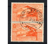 1930 - REGNO - LOTTO/43376 - 20 CENT. BIMILLENARIO DI VIRGILIO - COPPIA USATI