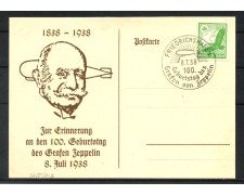 1938 - GERMANIA  - LOTTO/42384 - CENTENARIO DELLA NASCITA DEL CONTE FERDINAND VON ZEPPELIN