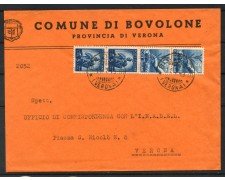 1949 - REPUBBLICA - LOTTO/40389 -  5 e 15 Lire DEMOCRATICA SU BUSTA DA BOVOLONE