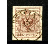 1853/54 - LOMBARDO VENETO - LOTTO/40505 - 30 Centesimi BRUNO ROSSICCIO II° TIPO - USATO 