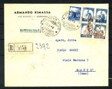 1948 - REPUBBLICA - LOTTO/40396 - BUSTA DA GENOVA A CANTU' CON 5 LIRE VARIETA'