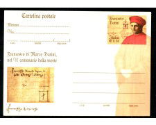 2010 - REPUBBLICA - LOTTO/42397 - CARTOLINA POSTALE DA 0,60 EURO  FRANCESCO DATINI - NUOVA