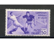 1934 - REGNO - 50c. MONDIALI CALCIO - NUOVO T/L - LOTTO/37596