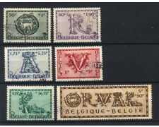 1943 - BELGIO - LOTTO/16802 - ABBAZIA DI ORVAL 6v. - USATI