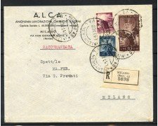 1949 - REPUBBLICA - LOTTO/40413 - BUSTA DA MILANO 49 PER CITTA' -  RACCOMANDATA