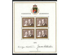 1974 - LIECHTENSTEIN - LOTTO/42404 - PRINCIPI REGNANTI MINIFOGLIO NUOVO