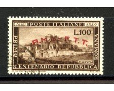 1949 - TRIESTE A - LOTTO/40415 - 100 Lire REPUBBLICA ROMANA - USATO