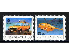 1986 - JUGOSLAVIA - FEDERAZIONE DI AUTOMOBILISMO 2v. - NUOVI - LOTTO/38373