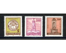 1992 - JUGOSLAVIA - LOTTO/38607 - POSTA ORDINARIA 3v. - NUOVI