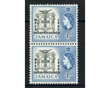 1964 - JAMAICA - LOTTO/38751 -  3 S. INDIPENDENZA II° COPPIA - NUOVI