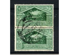1930 - REGNO - LOTTO/43377 - 25 CENT. BIMILLENARIO DI VIRGILIO - COPPIA USATI