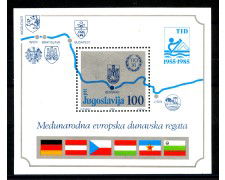 1985 - JUGOSLAVIA - LOTTO/38372 - REGATA SUL DANUBIO -  FOGLIETTO NUOVO