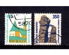 1989 - GERMANIA FEDERALE - MONUMENTI CELEBRI 2v. -  USATI - LOTTO/31308U