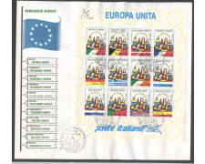 1993 - REPUBBLICA - LOTTO/42609 - FOGLIETTO EUROPA UNITA - BUSTA FDC