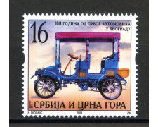 2003 - SERBIA MONTENEGRO - LOTTO/37612 - PRIMA AUTOMOBILE - NUOVO