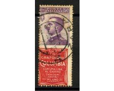 1924 - REGNO D'ITALIA - LOTTO/38042 - 50 cent. COLUMBIA - USATO