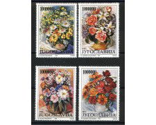 1993 - JUGOSLAVIA - LOTTO/38619 - BOUQUETS DI FIORI 4v. - NUOVI