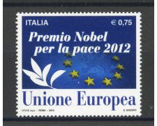 2012 - REPUBBLICA -  PREMIO NOBEL PER LA PACE - NUOVO - LOTTO/37176