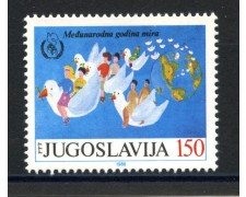 1986 - JUGOSLAVIA - LOTTO/38400 - ANNO DELLA PACE - NUOVO