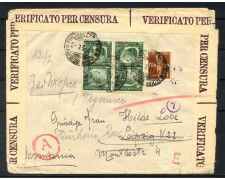 1941 - REGNO - LOTTO/42433 - BUSTA DA ANCONA A LIPSIA CON FASCETTE DI CENSURA
