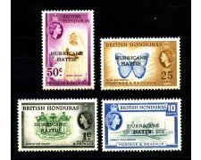 1962 - HONDURAS BRITANNICO - LOTTO/38830 - URAGANO HATTIE 4v. - NUOVI