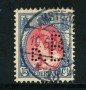 1908 - LOTTO/21286 - OLANDA - 15 cent. AZZURRO ROSSO PERFIN - USATO