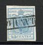 1850 - LOMBARDO VENETO - LOTTO/40469 - 45 CENTESIMI AZZURRO CHIARO - USATO MILANO