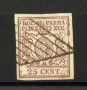 1857 - DUCATO DI PARMA - LOTTO/40243 - 25 cent. BRUNO LILLA - USATO