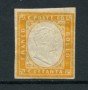 SARDEGNA - 1861 - LOTTO/16474 - 80 cent. GIALLO ARANCIO - LING.