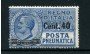 1924/25 - LOTTO/24644 - 40 SU 30 CENT. POSTA PNEUMATICA - LING.