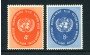 1958 - LOTTO/21320 - ONU U.S.A - EMBLEMA NAZIONI UNITE 2v. - NUOVI