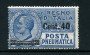 1924/25 - LOTTO/24644 - 40 SU 30 CENT. POSTA PNEUMATICA - LING.