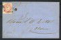 1864 - LOMBARDO VENETO - 5 s. ROSA SU BUSTA PER UDINE - LOTTO/31832